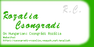 rozalia csongradi business card