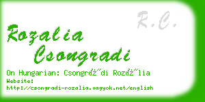 rozalia csongradi business card